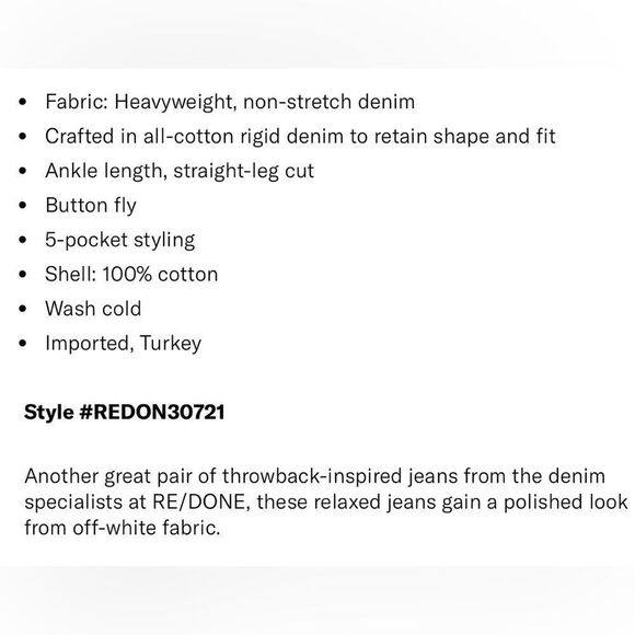 NWT RE/DONE 90s Low Slung Jean In Rinsed Birch/Beige - Picture 7 of 9